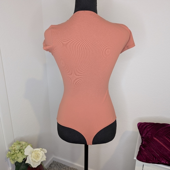 💘 Free People Square Eyes Thong Rose Bodysuit (C5) - Picture 4 of 8